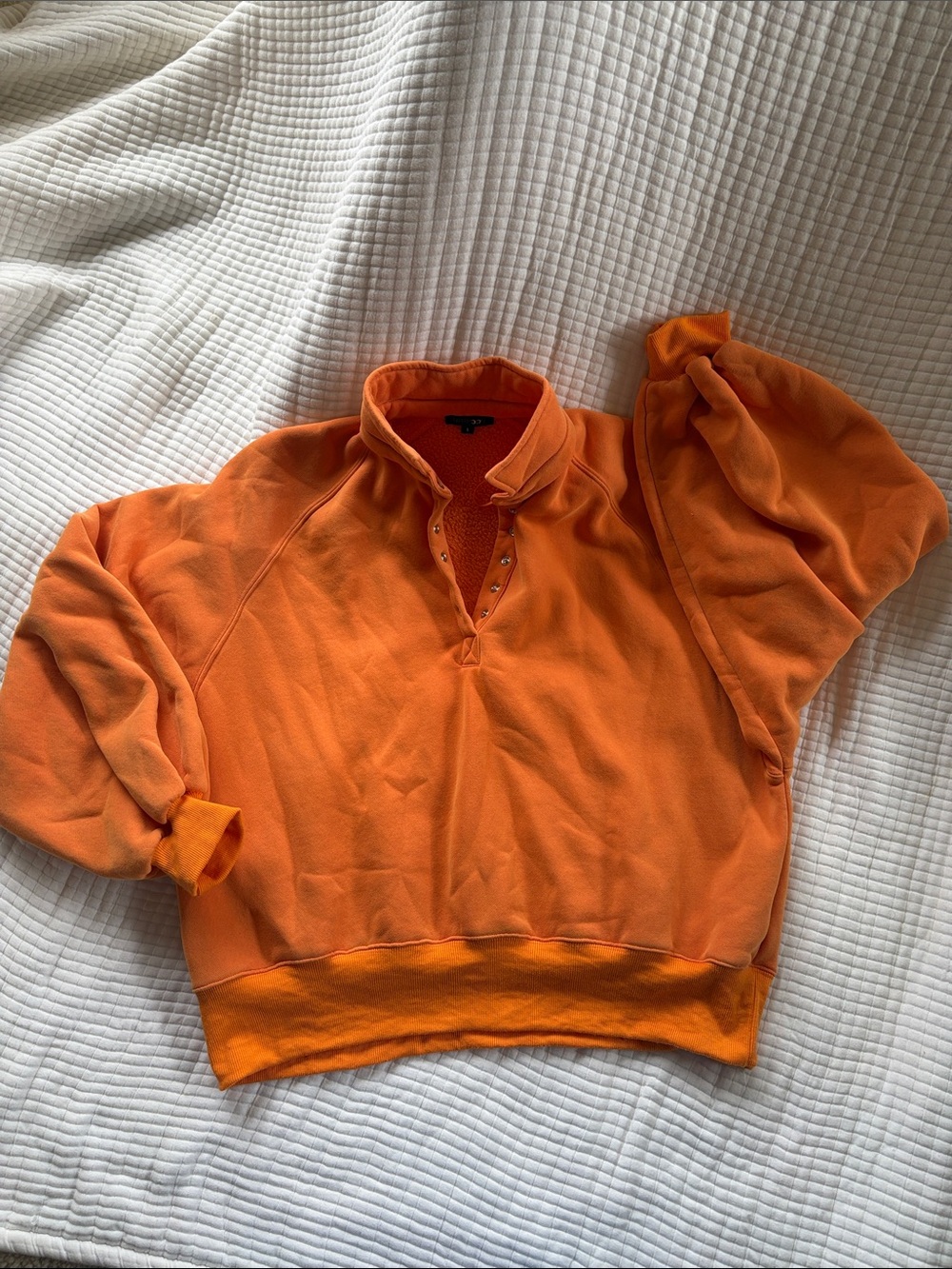 Papermoon Orange Scoop-Neck Pullover Sweatshirt